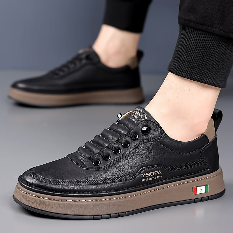 Zapatillas Casual de Piel Hombre Suela Acolchada