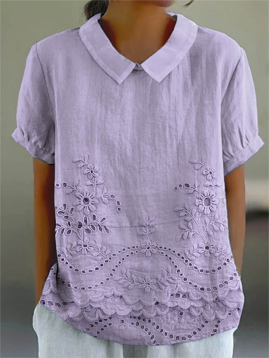 Camisa Oversize de Verano Estampada de Manga Corta Mujer
