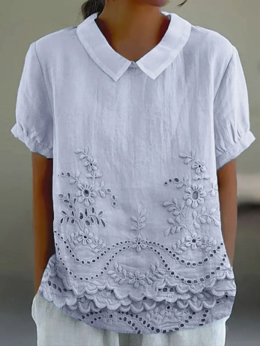 Camisa Oversize de Verano Estampada de Manga Corta Mujer