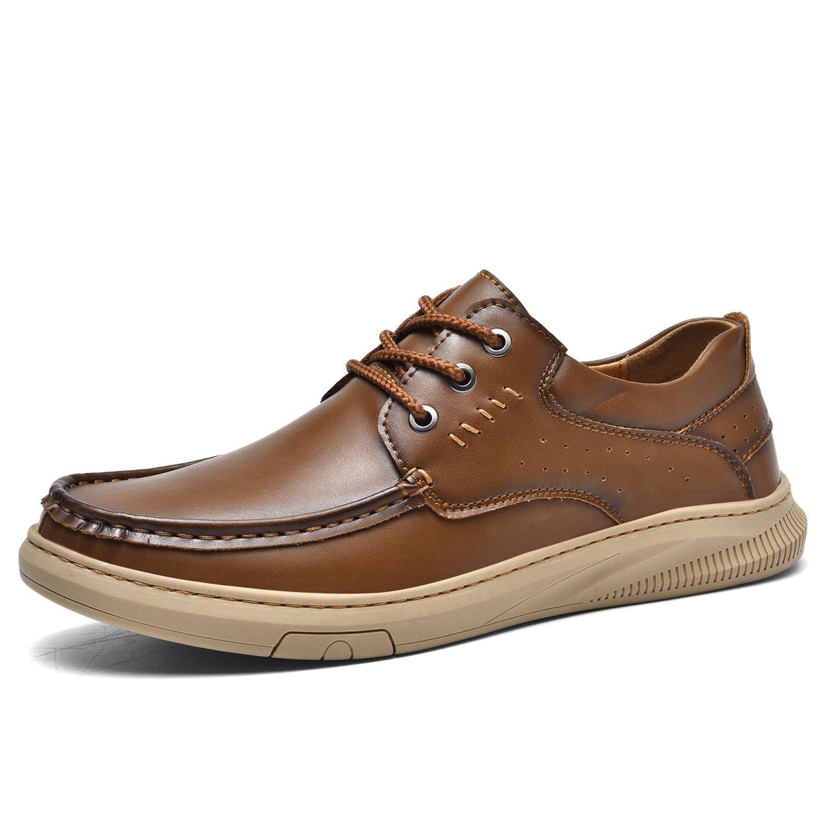 Zapatos Casuales de Piel Hombre Suela Gruesa