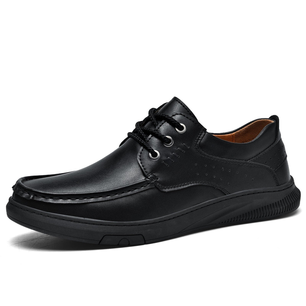 Zapatos Casuales de Piel Hombre Suela Gruesa