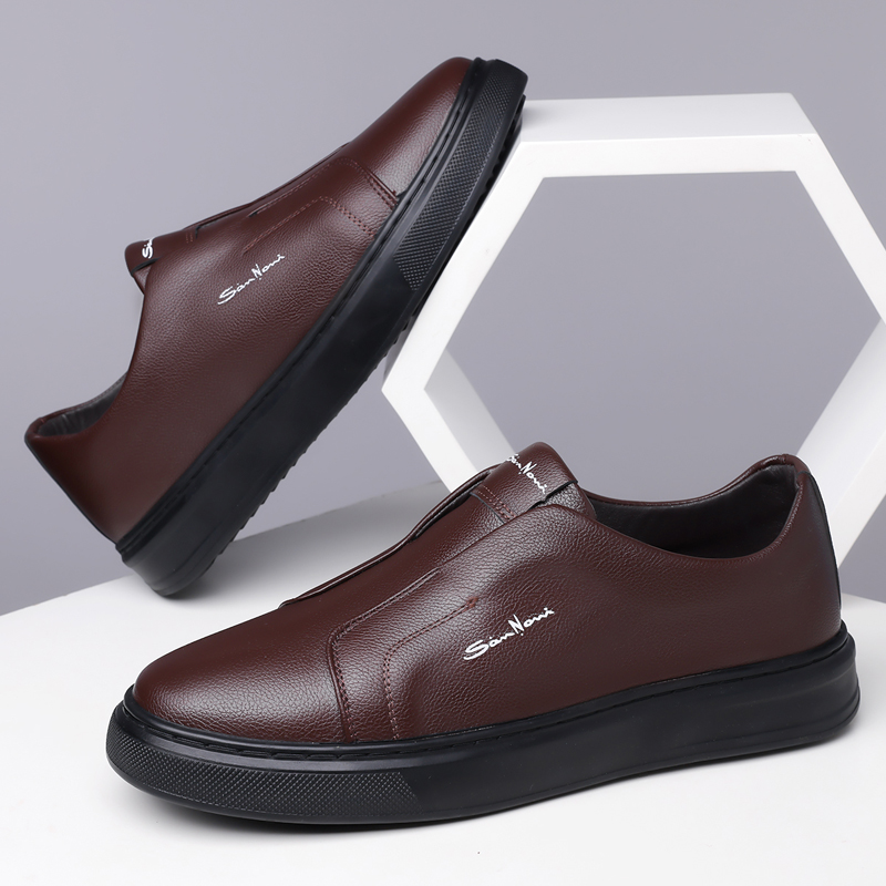 Zapatillas Slip-On de Piel Vegana Hombre Casual