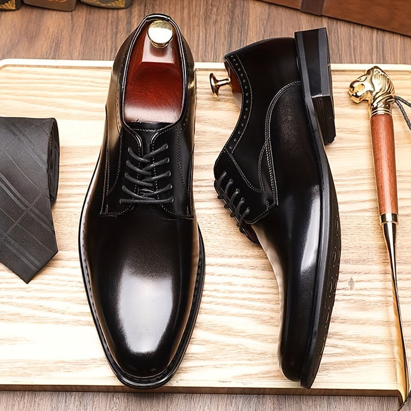 Zapatos Derby de Piel Hombre Cordones Estilo Oxford