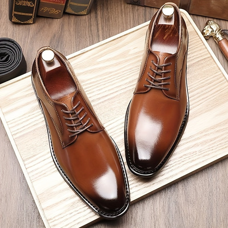 Zapatos Derby de Piel Hombre Cordones Estilo Oxford