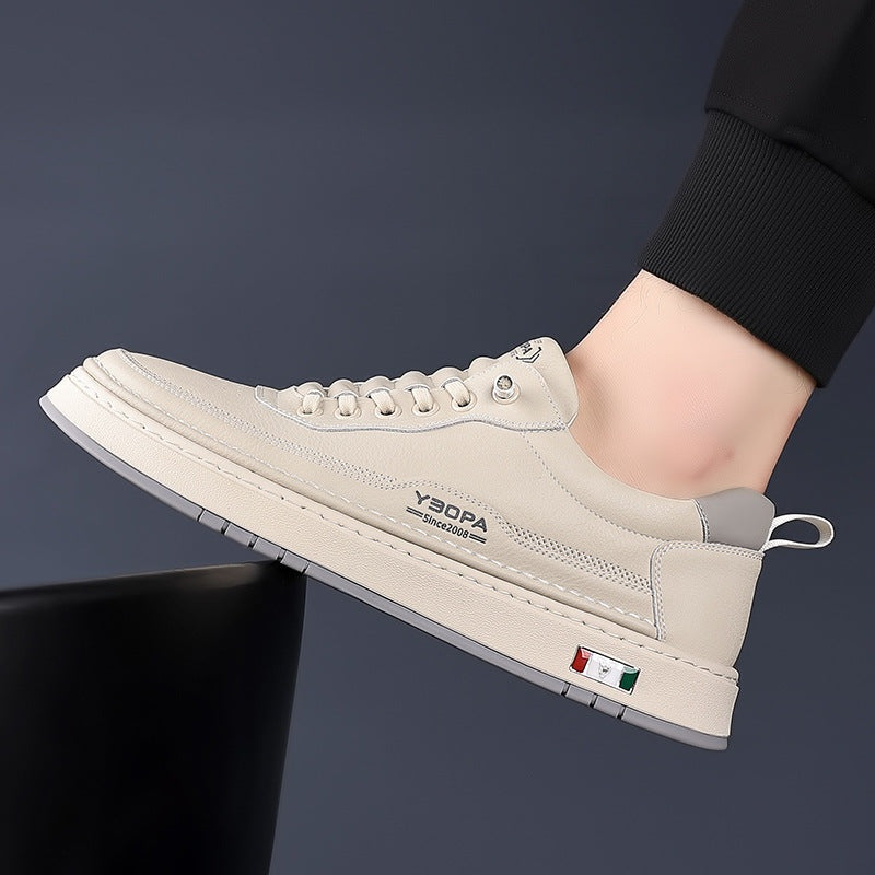 Zapatillas Casual de Piel Hombre Suela Acolchada