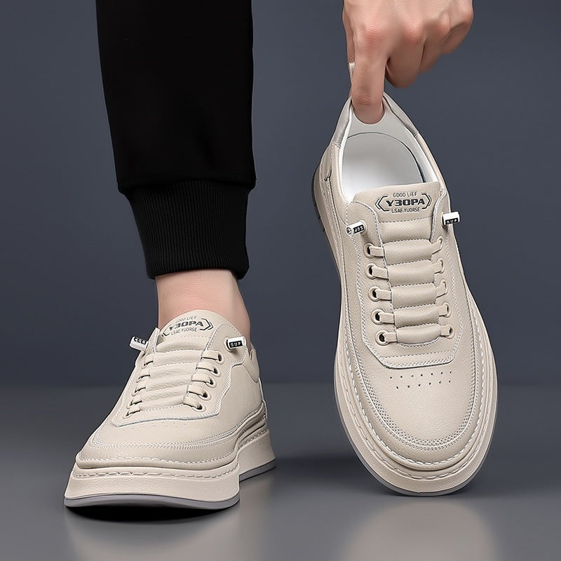 Zapatillas Casual de Piel Hombre Suela Acolchada