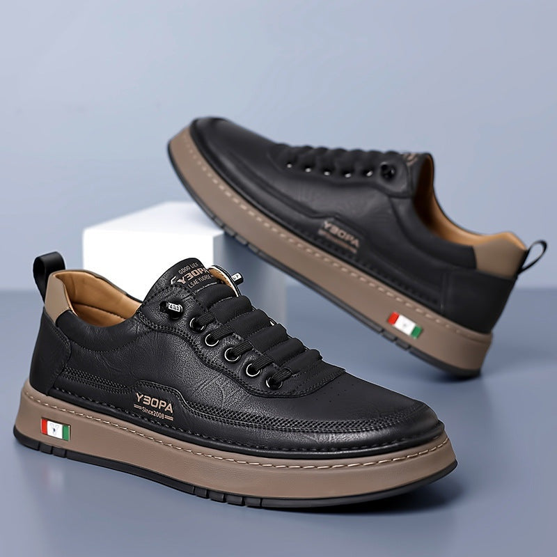 Zapatillas Casual de Piel Hombre Suela Acolchada