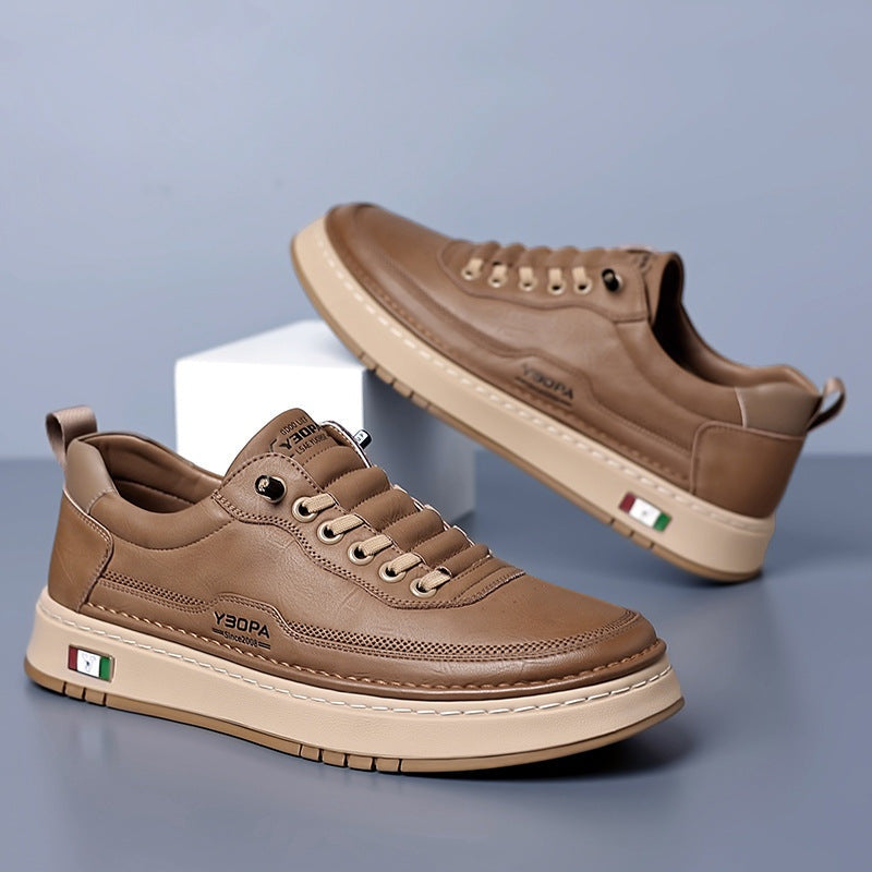 Zapatillas Casual de Piel Hombre Suela Acolchada