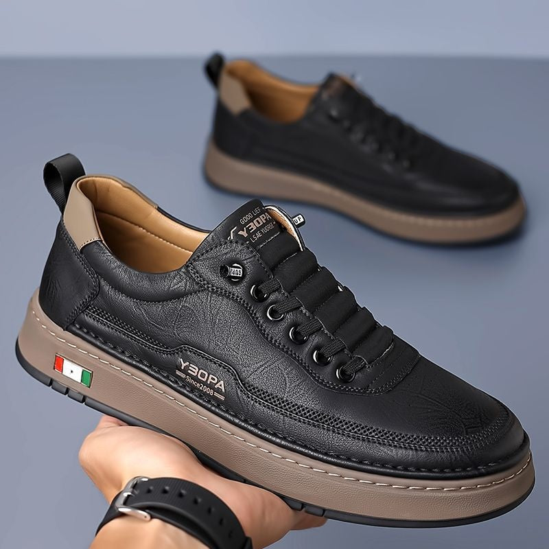 Zapatillas Casual de Piel Hombre Suela Acolchada