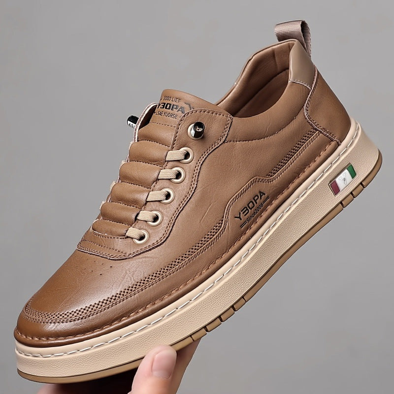 Zapatillas Casual de Piel Hombre Suela Acolchada