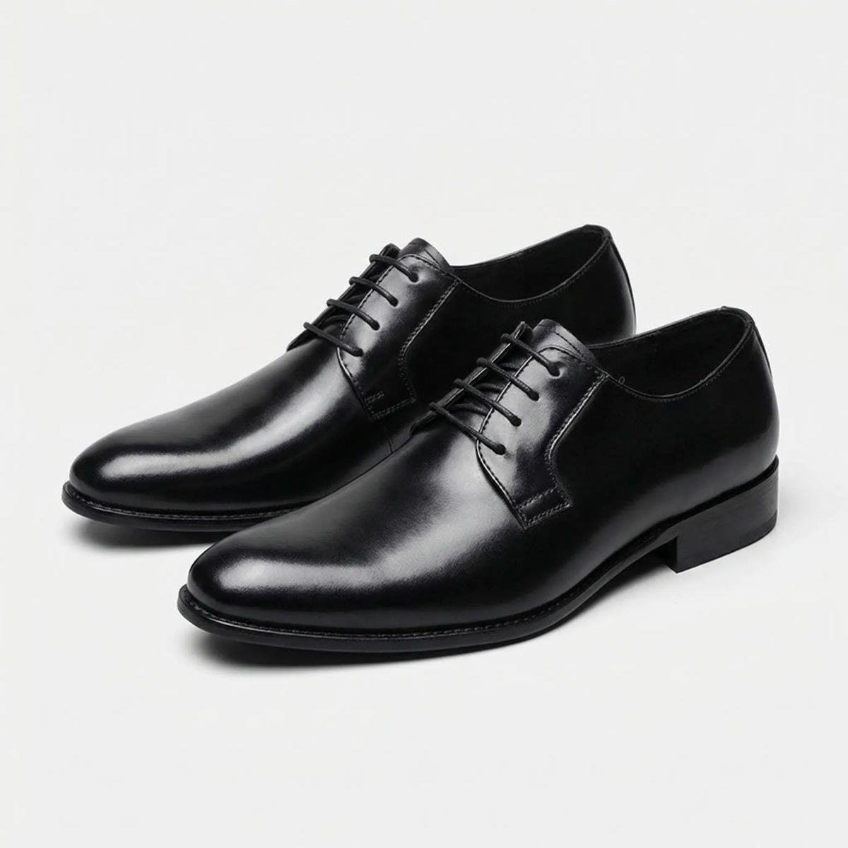 Zapatos Blucher de Piel Hombre Cordones Punta Redonda