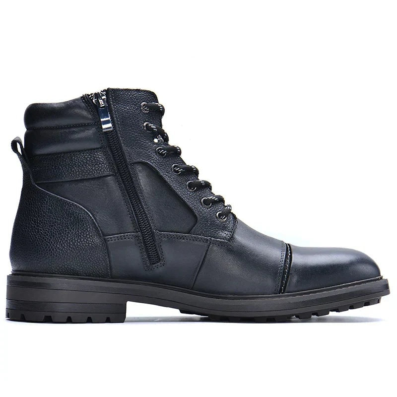 Botas de Trabajo de Piel Hombre Cremallera Lateral